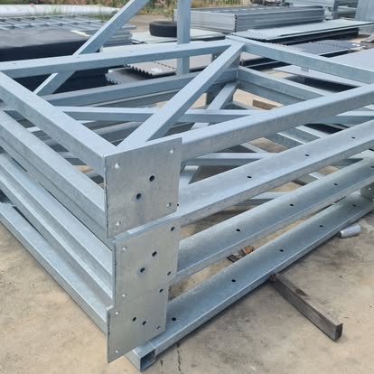 Industrial fabrication coated and curing on the production line