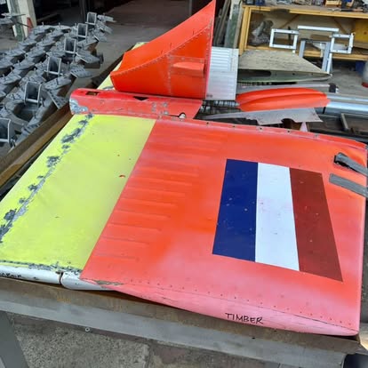 Freshly powder coated metal frames